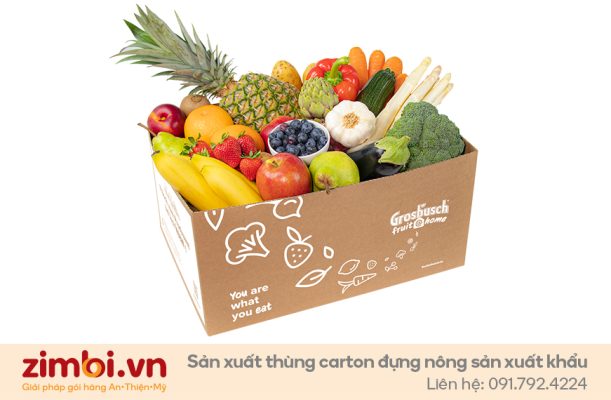 Lựa chọn thùng carton đựng nông sản xuất khẩu