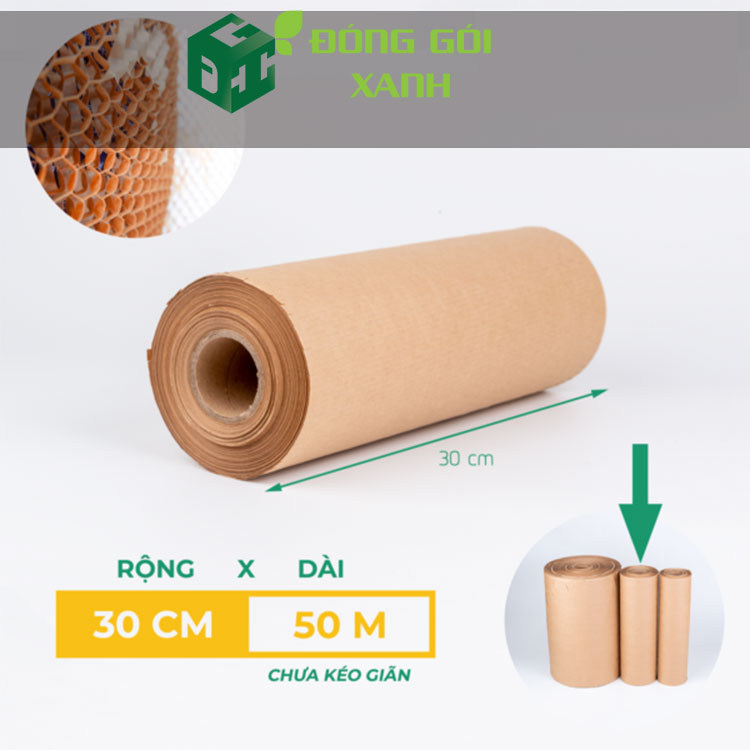 Giấy gói tổ ong Nâu kích thước 30cmx50m Giấy gói tổ ong Nâu kích thước 30cmx50m