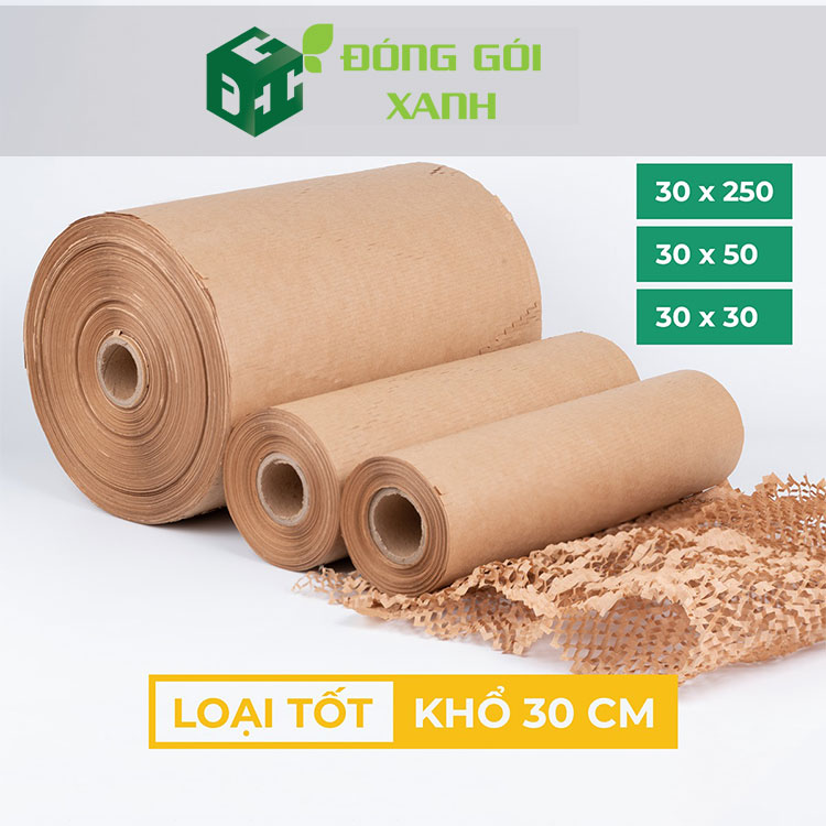 Giấy gói tổ ong Nâu kích thước 30cmx30m Giấy gói tổ ong Nâu kích thước 30cmx30m