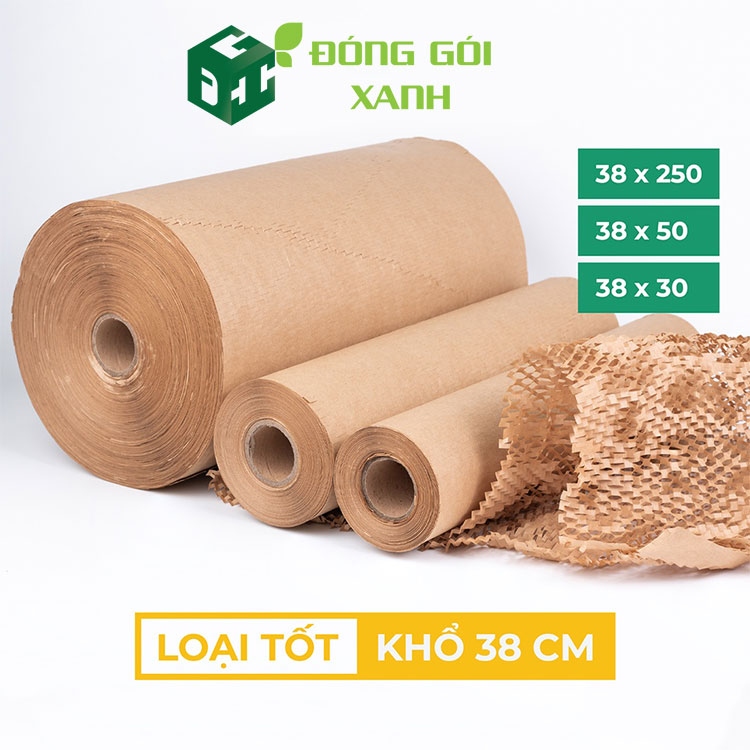 Giấy gói tổ ong Nâu kích thước 38cmx30m Giấy gói tổ ong Nâu kích thước 38cmx30m