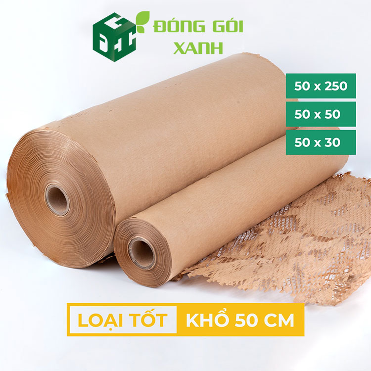 Giấy gói tổ ong Nâu kích thước 50cmx30m Giấy gói tổ ong Nâu kích thước 50cmx30m