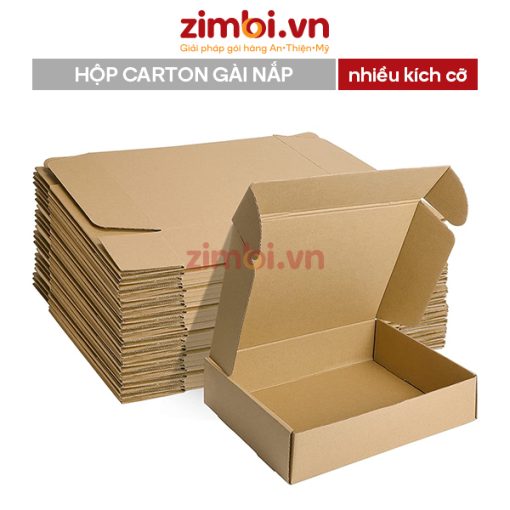 Sản xuất hộp carton gài nắp theo yêu cầu